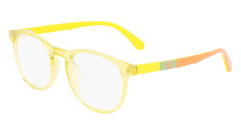 Calvin Klein Junior CKJ22301 701 Montature da vista Bio-iniettato Giallo Geometrica Normale Fotocromatiche