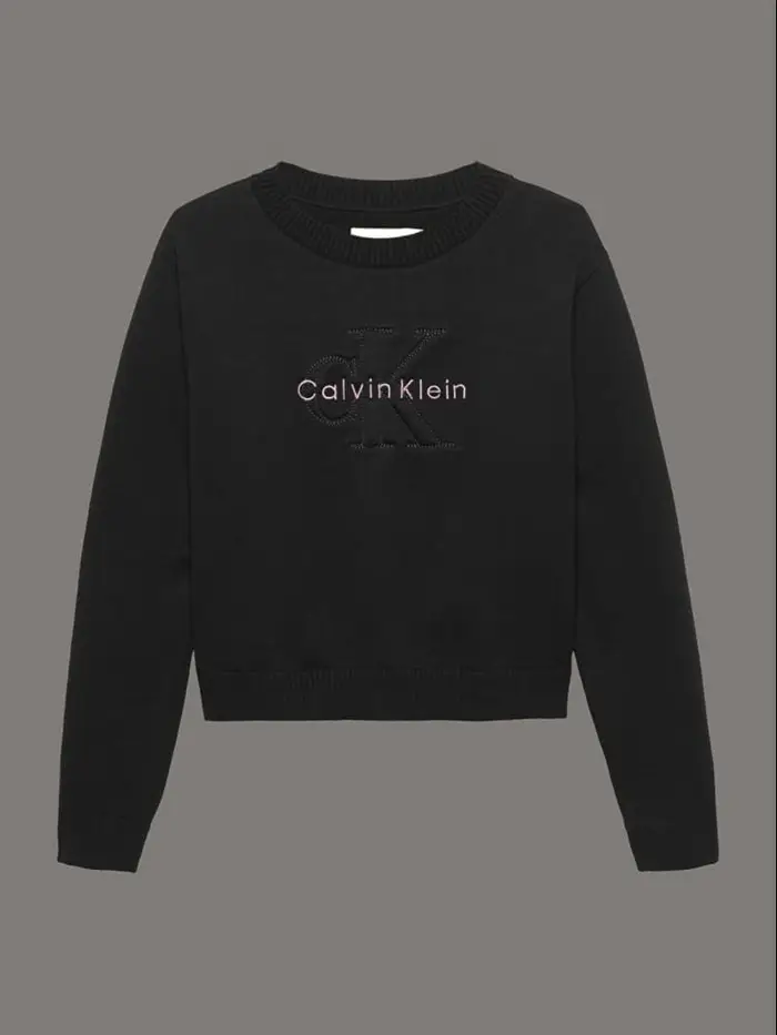 Calvin Klein maglia kids/junior in cotone nero con logo