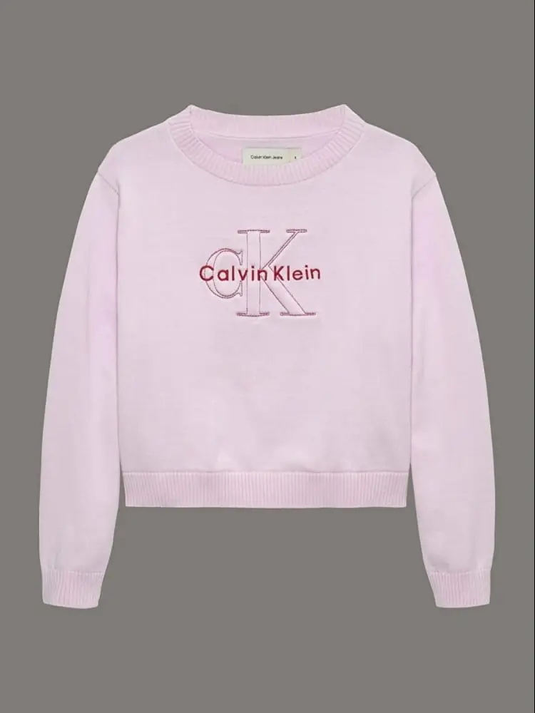 Calvin Klein maglia kids/junior in cotone rosa con logo