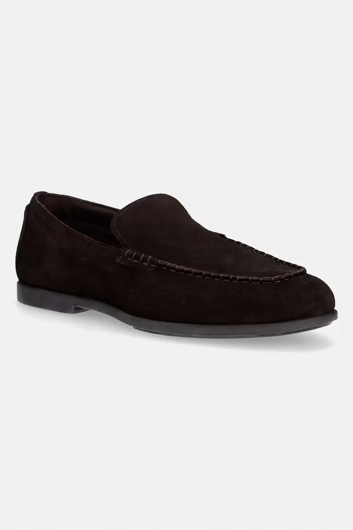 Calvin Klein mocassini da uomo in scamoscio LOW PROF LOAFER SU Marrone