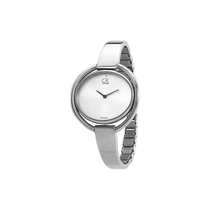 Orologio al Quarzo Calvin Klein Cinturino in Acciaio Inossidabile 40mm Quadrante Argento Resistente all Acqua 30M Orologi da Donna K4F2N116 Silver