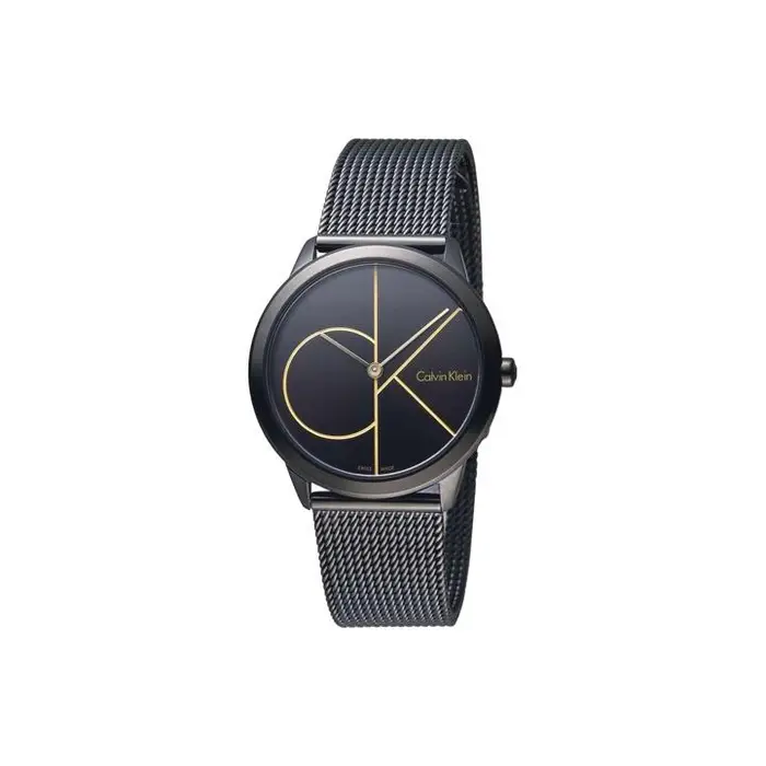 Orologio Calvin Klein al Quarzo Cinturino in Acciaio Inossidabile 35mm Quadrante Nero Resistente all Acqua 30M Orologi da Donna Argento K3M224X1 Regular Watch Box,Black Dial