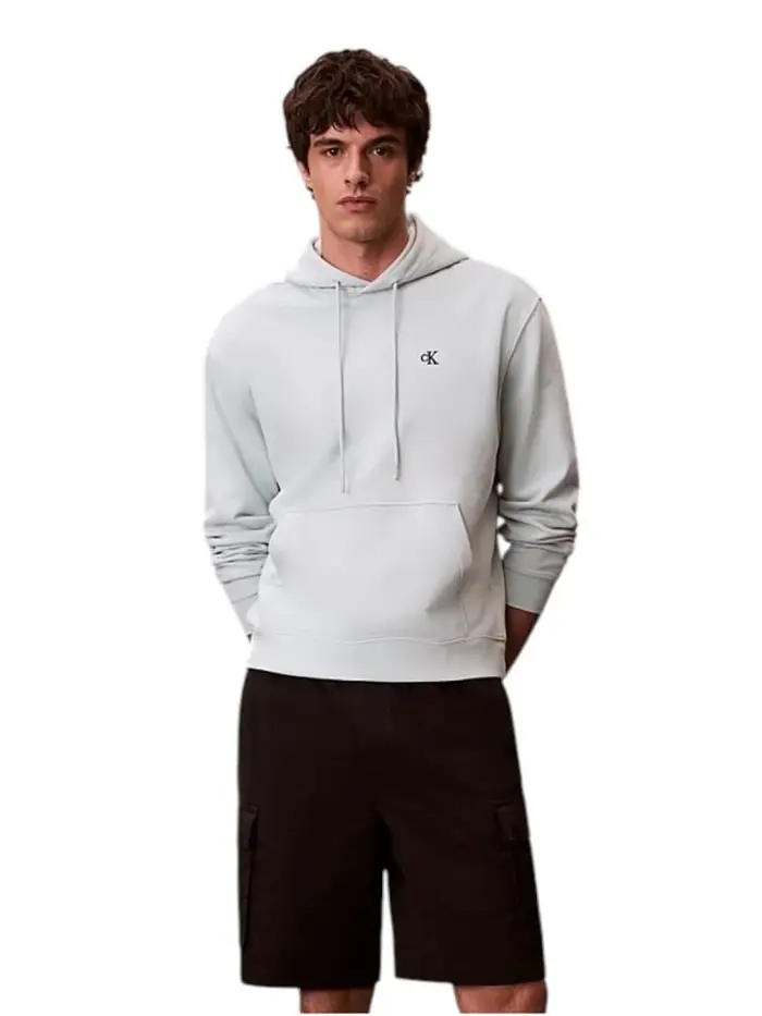 pantaloncini uomo in tessuto nero con patch logo