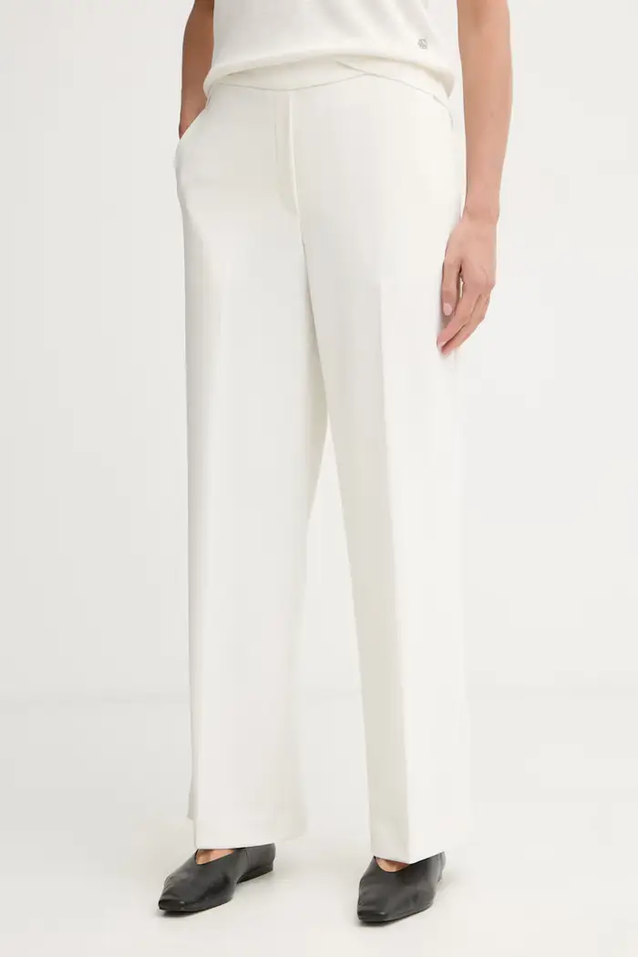 pantaloni straight da donna Beige