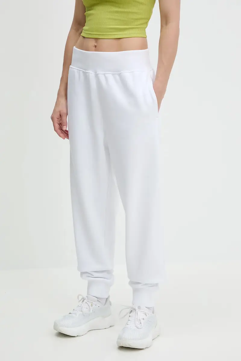 Calvin Klein Performance pantaloni tuta colore bianco con applicazione LVGWS5P608