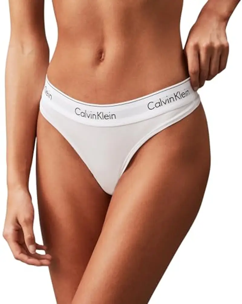 Calvin Klein Perizoma Donna Tanga, Bianco (White)