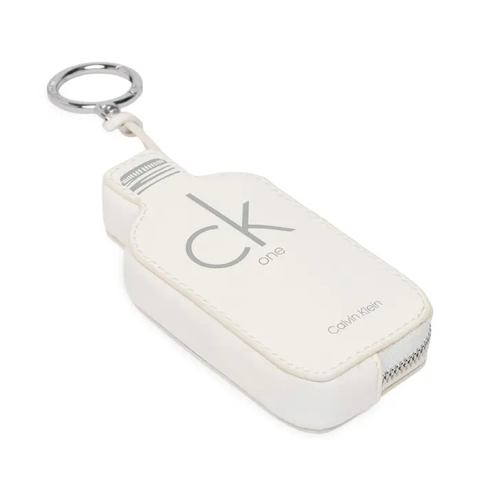 Calvin Klein Portachiavi Ck One Bottle Zip Small Pouch LV04F1246G Bianco