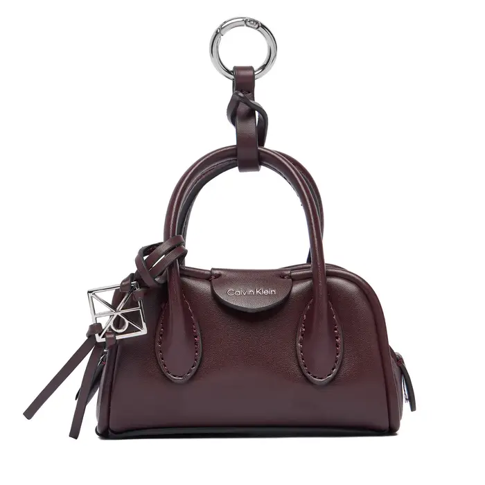 Calvin Klein Portachiavi Emblem Trio Mini Bag Charm LV04F1315G Bordeaux