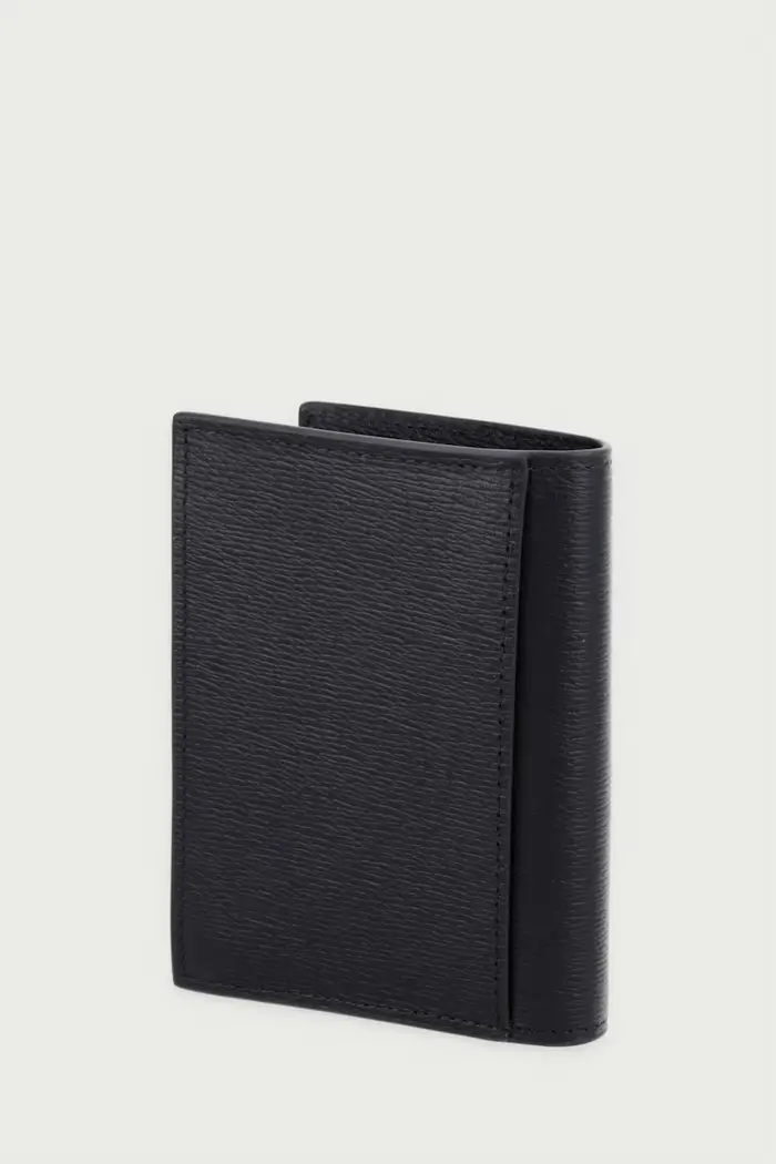 portafoglio da uomo in pelle Nero