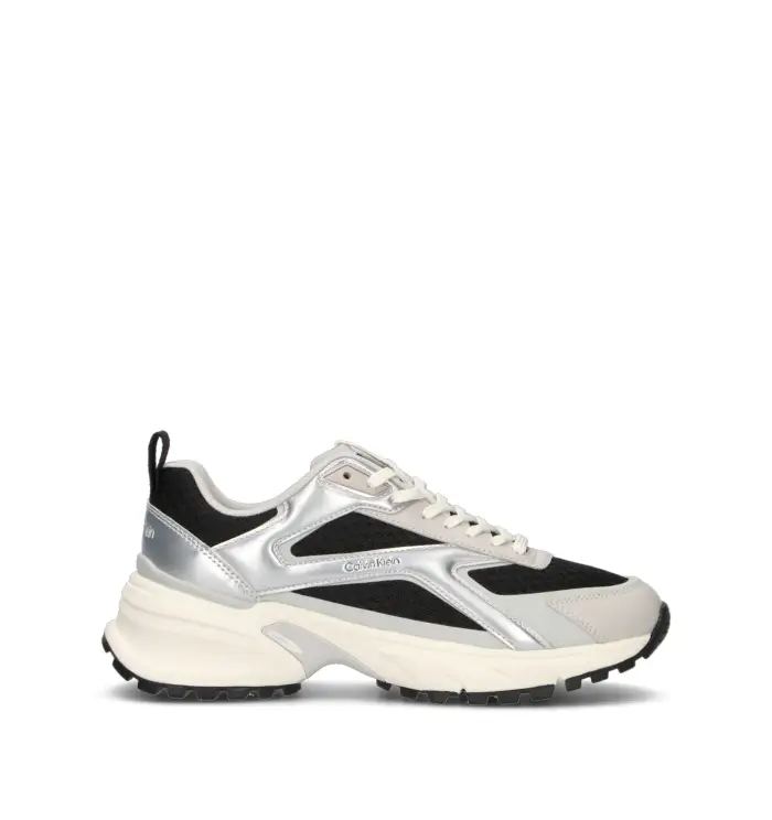 Sneaker donna nera/argento Vario