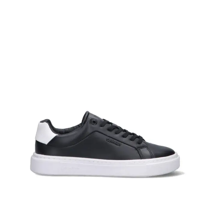Sneaker donna nera/bianca in pelle Vario
