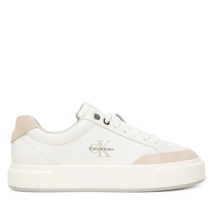 Sneakers Calvin Klein Basket Cupsole Laceup Lth Mix YW0YW02023 Bianco