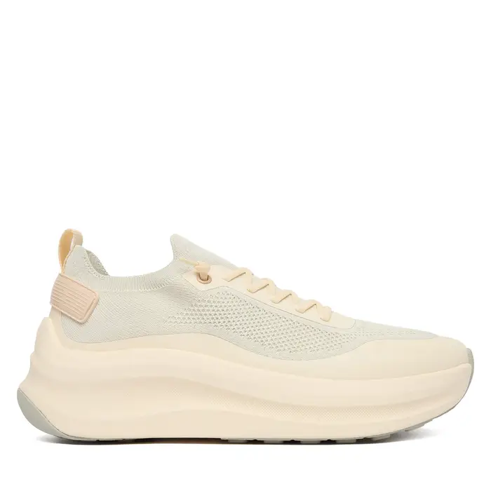 Sneakers Calvin Klein Chunky Runner Lace Up Sock Knit YW0YW02033 Écru Crema