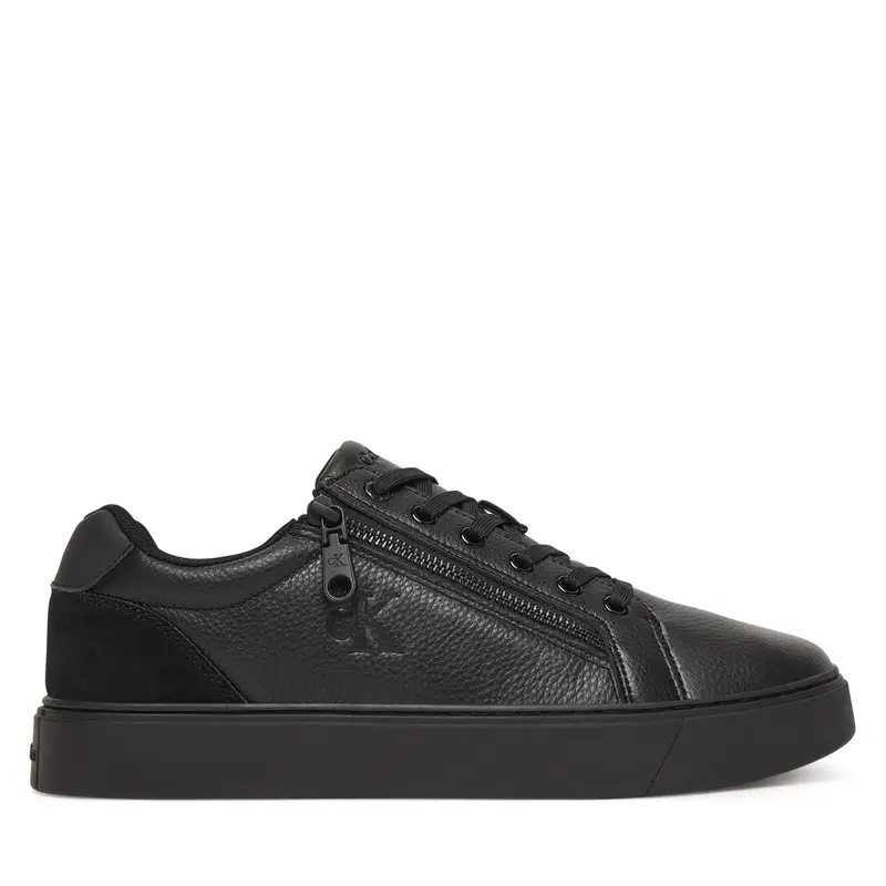 Calvin Klein Sneakers Classic Cup Laceup Zip Lth YM0YM01437 Nero