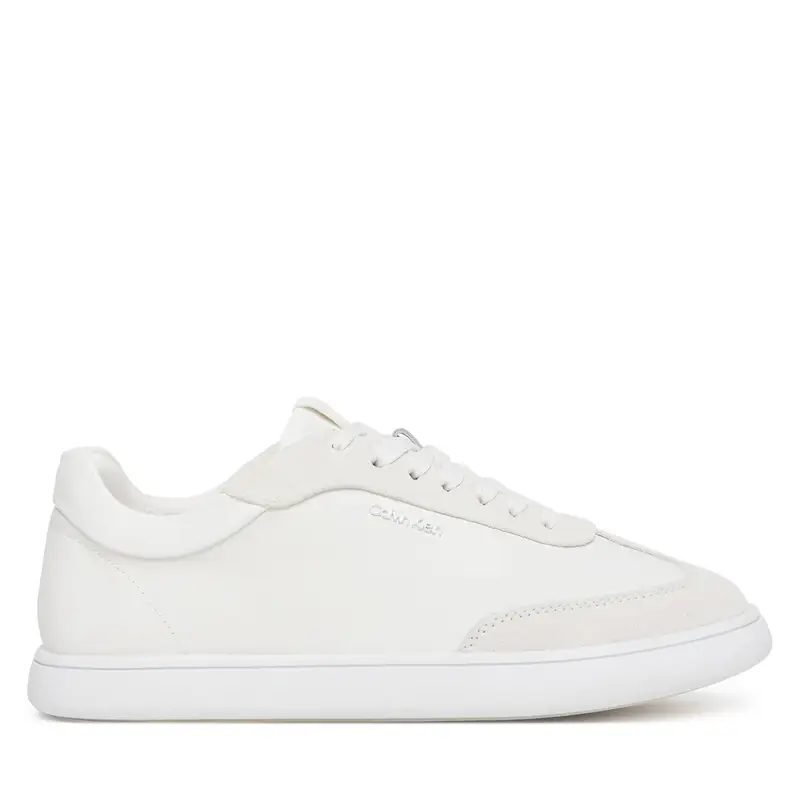 Calvin Klein Sneakers Cupsole Lace Up - Lth Sue Mix HW0HW02435 Bianco