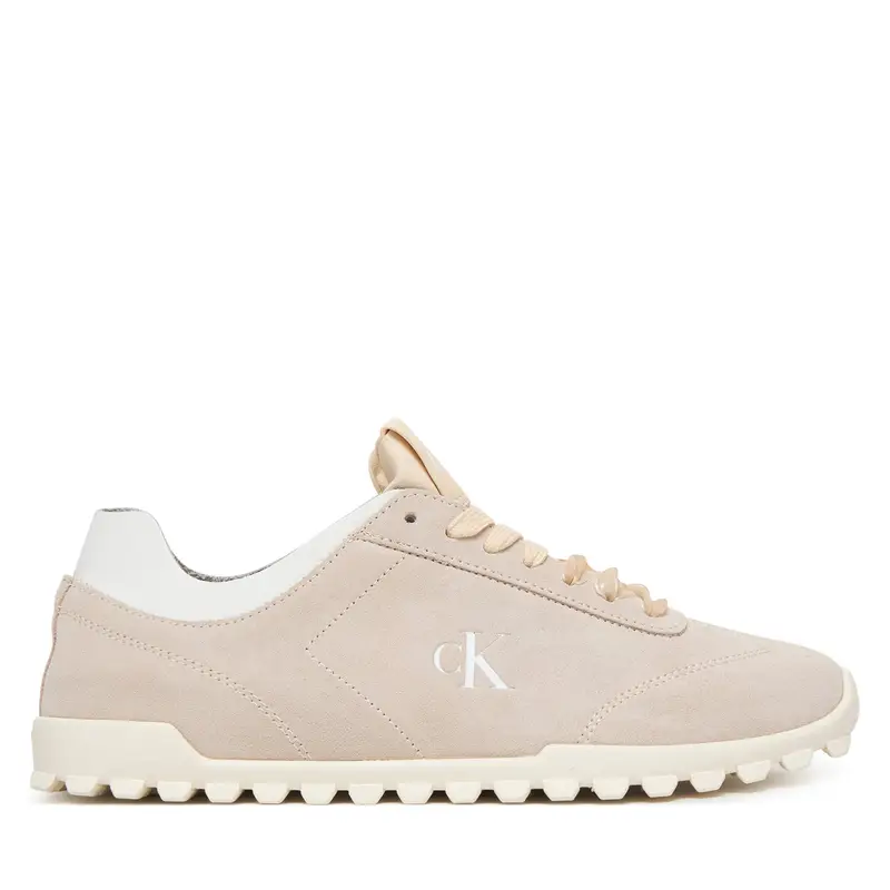 Calvin Klein Sneakers Low Profile Run MG Sue HW0HW03150 Beige