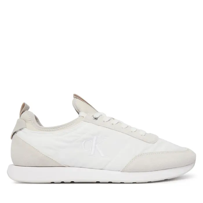 Sneakers Calvin Klein Retro Runner Sock Laceup Mix YM0YM01414 Bianco