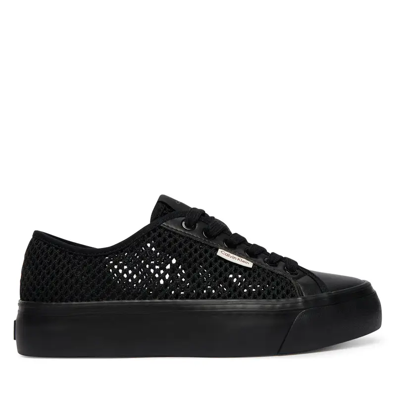 Calvin Klein Sneakers Vulc Flatf Lace Up Lin Mesh HW0HW02971 Nero