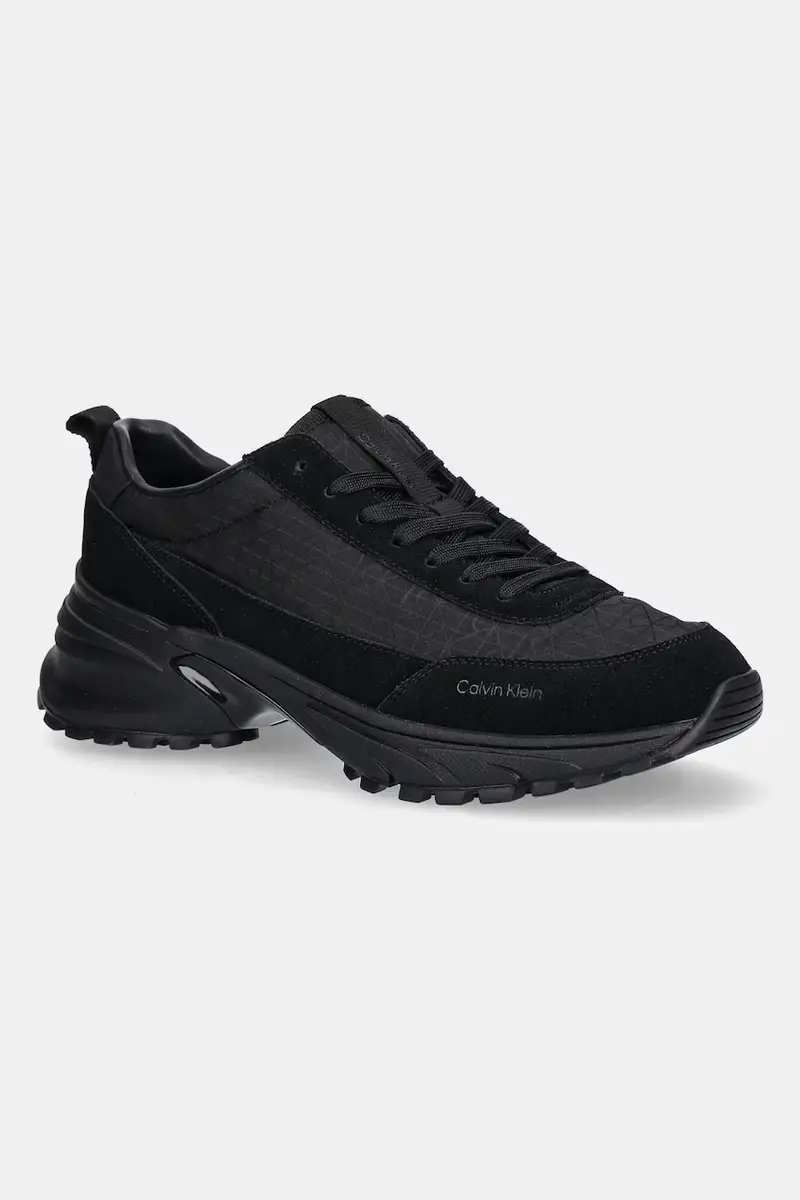 Calvin Klein sneakers HIKE RUNNER CASUAL NY-SU AOP uomo colore nero YM0YM01378