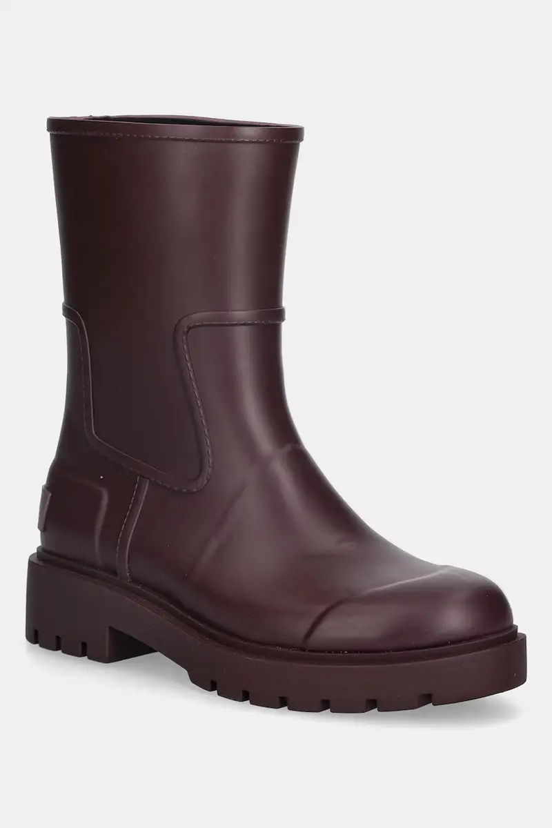 Calvin Klein stivali di gomma MID RAINBOOT RUBBER donna colore granata YW0YW02004