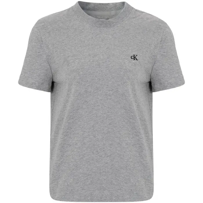 Calvin Klein T-shirt da Donna in Cotone Slim Fit Ricamata Traspirante Girocollo Manica Corta Top Hero-Gray 40WH105-CVP