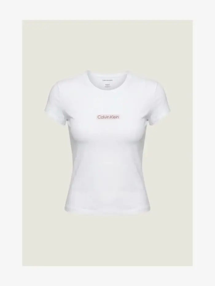 tshirt bianca donna mini logo