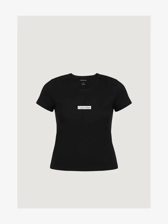 tshirt nera donna mini logo