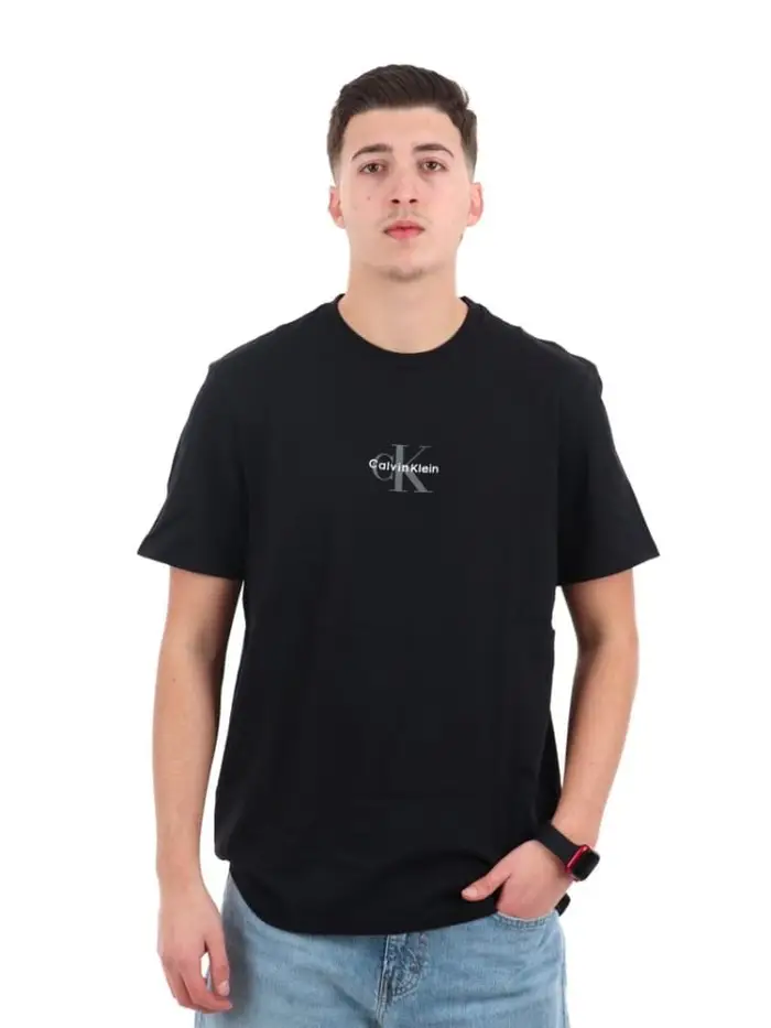 tshirt nera uomo mini logo