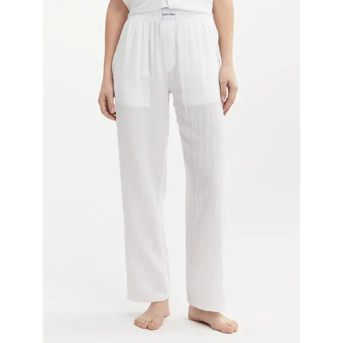 Calvin Klein Underwear Pantaloni di tessuto 000QS7140E Bianco Relaxed Fit