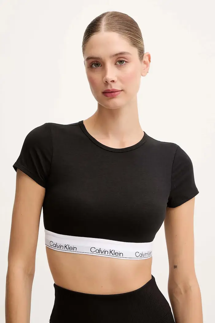 Calvin Klein Underwear top da donna in cotone Nero