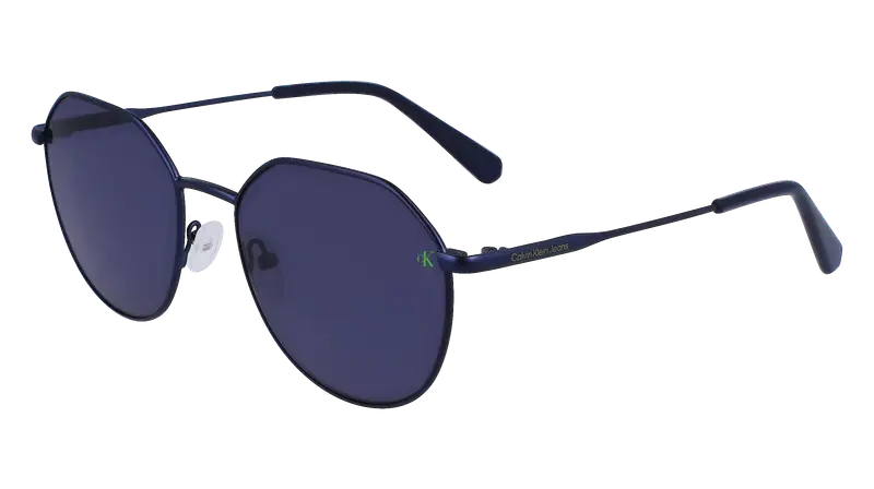 Calvin Klein Unisex CKJ23201S 400 Occhiali da sole Metallo Blu Blu Rotonda Normale Normale