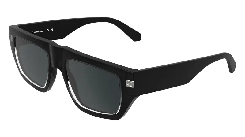 Calvin Klein Unisex CKJ25619S 001 Occhiali da sole Bio-iniettato Nero Grigio Squadrata Normale