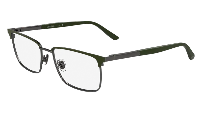 Calvin Klein Uomo CK25106 330 Montature da vista Metallo Verde Squadrata Normale