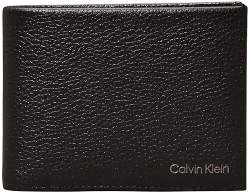 Calvin Klein Uomo Portafoglio Warmth Bifold Piccolo, Nero (Ck Black)