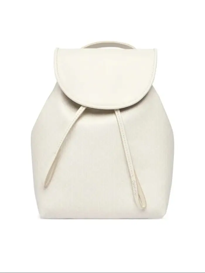 zaino bianco donna logo all over