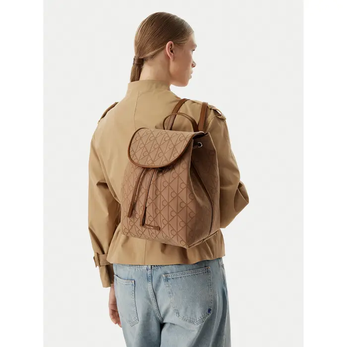 Calvin Klein Zaino Emblem Aop Jacquard LV04F3536G Marrone