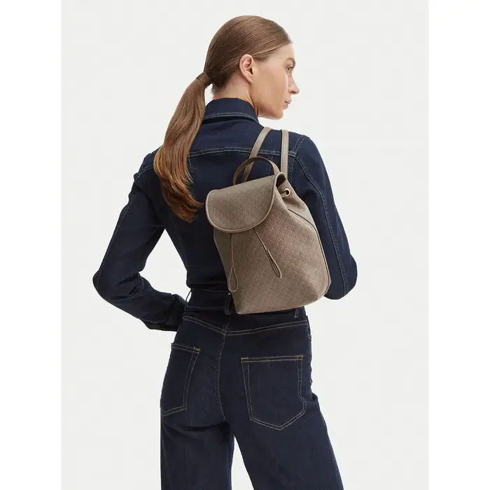 Calvin Klein Zaino Emblem Aop Mini Backpack LV04F3507G Beige