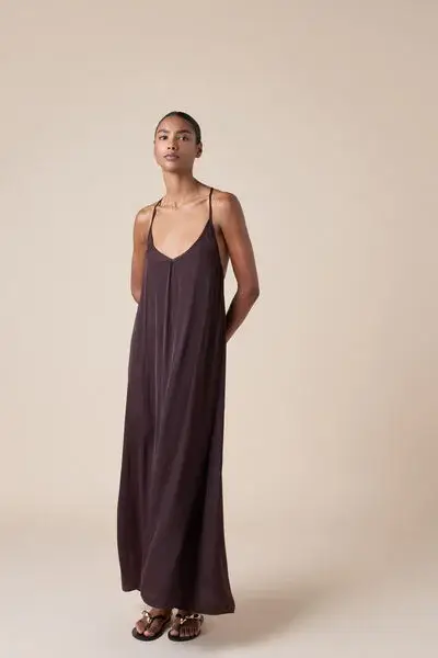 Abito Lungo Coco Brown Donna Marrone