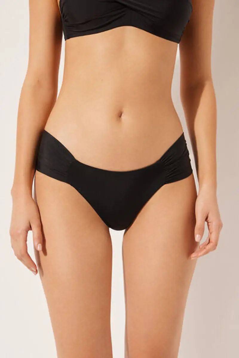 Calzedonia Brasiliana con Drappeggio Costume Indonesia Donna Nero