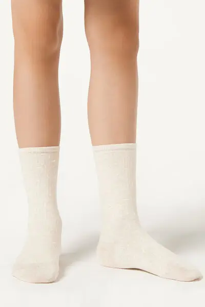 Calzedonia Calzini con Cashmere e Glitter Bambina Unisex Naturale