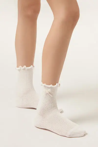Calzedonia Calzini con Fiocchetto Bambina Unisex Naturale