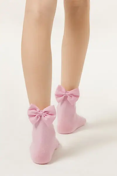 Calzedonia Calzini con Fiocco Bambina Unisex Rosa