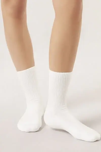 Calzedonia Calzini Sportivi Corti Uomo Bianco