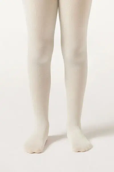 Calzedonia Collant Coprente 70 Denari Glitter da Bambina Bambina Taglia 6-8 ANNI