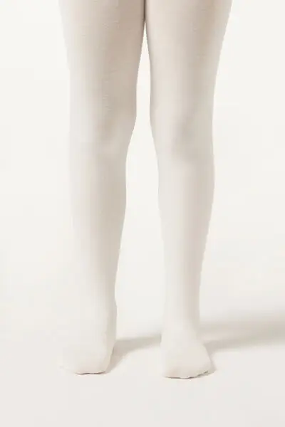 Calzedonia Collant in Cotone Eco Coprenti Bambina Bambina Naturale ANNI