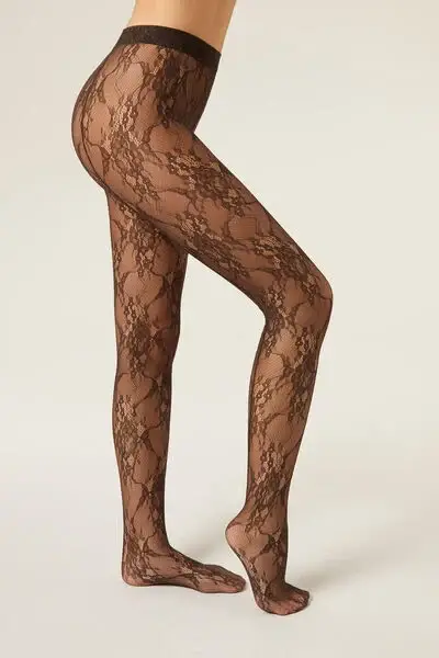 Calzedonia Collant in Pizzo a Fiori Donna