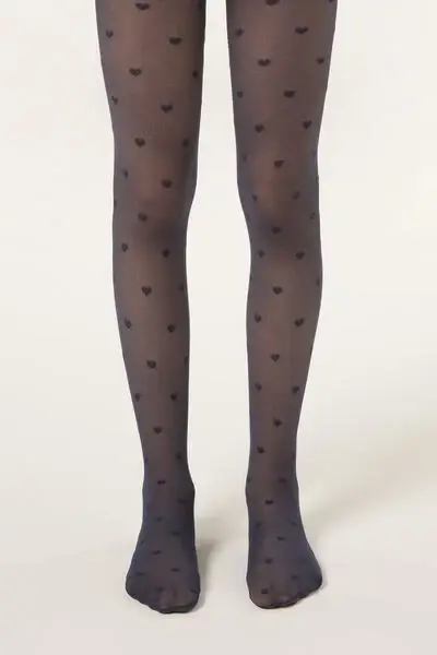 Calzedonia Collant Velati Fiocchi Bambina Bambina Blu