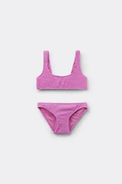 Calzedonia Costume Due Pezzi Bambina Crinkle Waves Bambina Viola