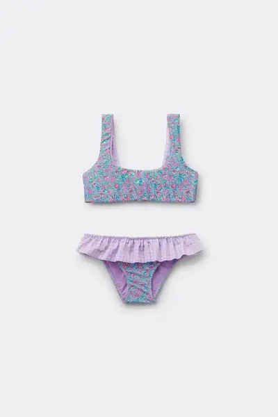 Calzedonia Costume Due Pezzi Bambina Floral Vichy Bambina Stampa