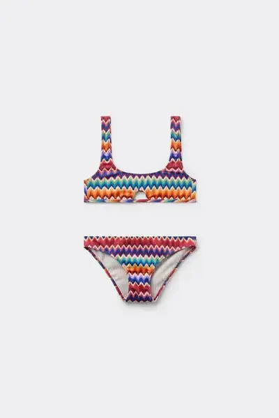 Calzedonia Costume Due Pezzi Bambina Vibrant Chevron Bambina Stampa